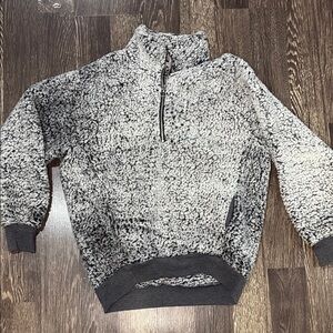 Express One Eleven Gray Sherpa Fleece woman's Sweater size XS